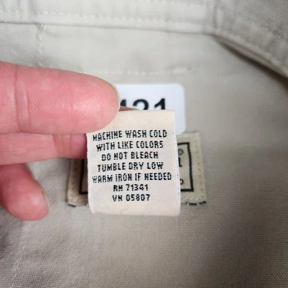 LL Bean Shorts Women 16 Tan Cream Cargo High Waist Casual Hiking Outdoor Fishing - Picture 9 of 9